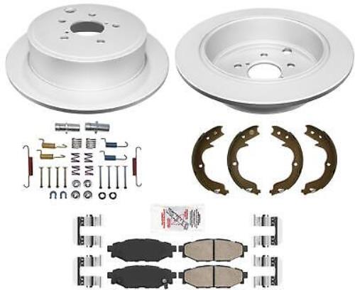 AmeriBRAKES Coated Rear Disc Brake Rotors & Pads For 2012-2014 Subaru WRX