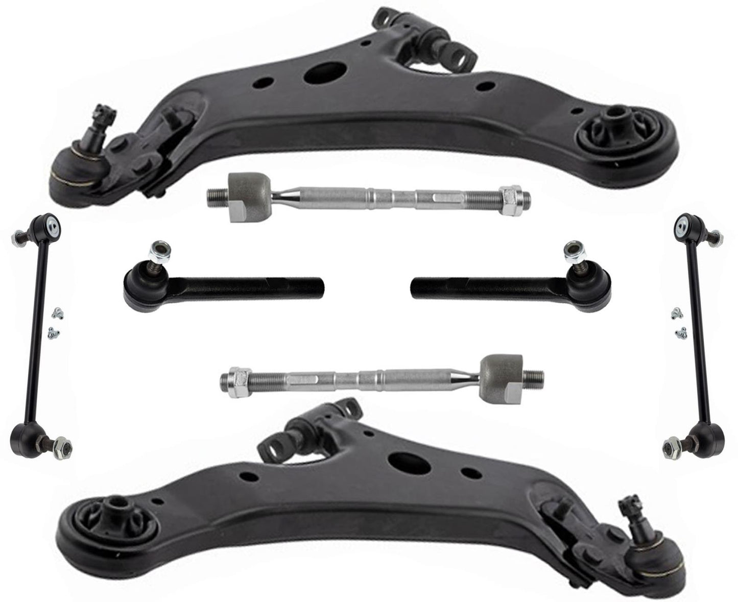 Front Lower Control Arms Tie Rods Sway Bar Links For Lexus RX350 2016-2019