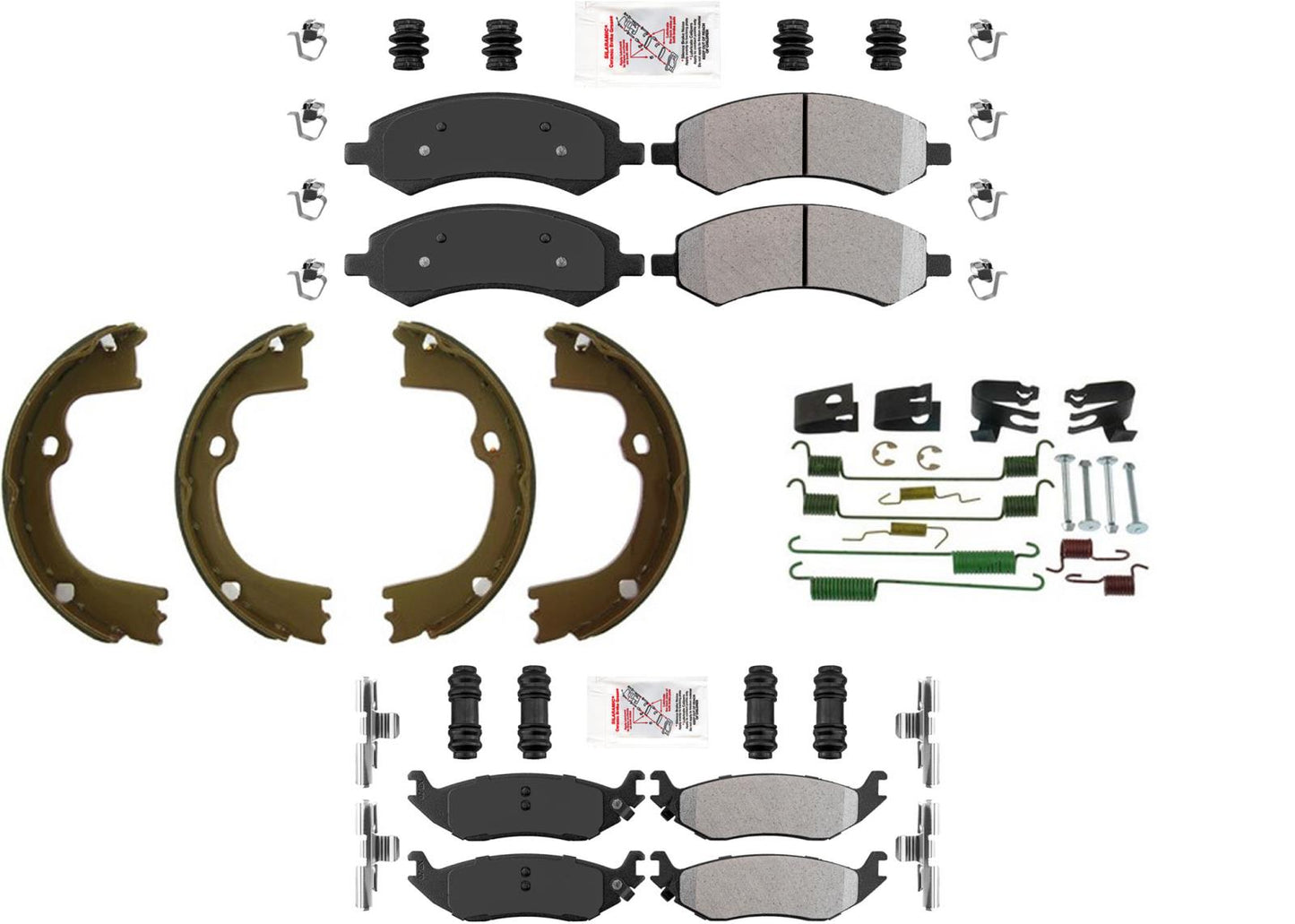 Pastillas de freno de disco de alto rendimiento, kit de zapatas de freno de estacionamiento para Ram 1500 2011-2018