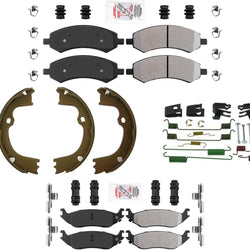 Performance Disc Brake Pads Parking Brake Shoe Kit for Ram 1500 2011-2018