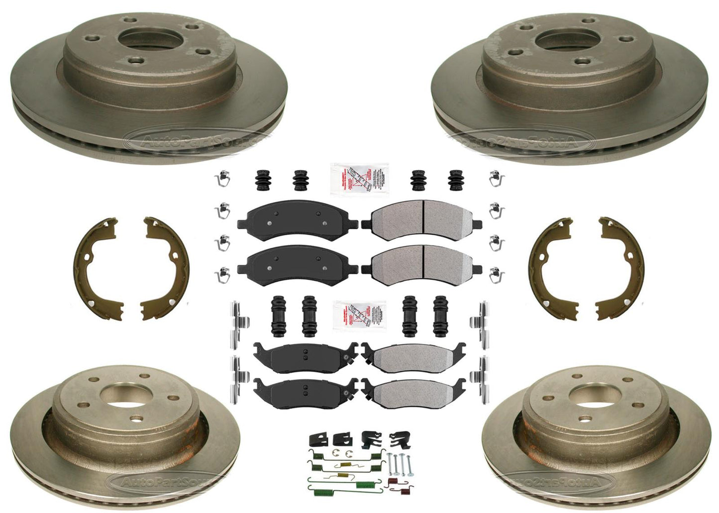 Performance Carbon Disc Brake Rotors Pads Kit for Ram 1500 2011-2018