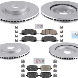 Pastillas de freno de rotores de freno de disco delantero revestidos de 345 mm para Ford Explorer 2020-2022, 6 piezas