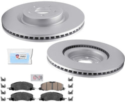 Pastillas de freno de rotores de freno de disco delantero revestidos de 345 mm para Ford Explorer 2020-2022, 6 piezas