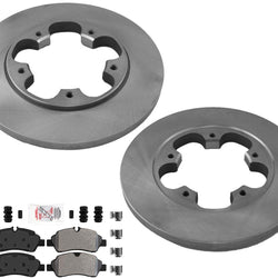 REAR Brake 5 Lug Disc Rotors Severe Duty Pads for Ford Transit 150 2015-2020