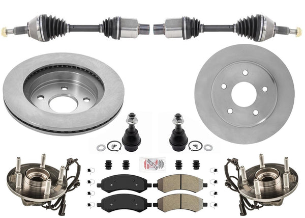 Front Axles and Wheel Hub Bearings 4 Wheel Drive for Ram 1500 2012-2018