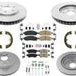 Front & Rear Coated Rotors & AmeriBRAKES Pads For Nissan Pathfinder 2005-2012