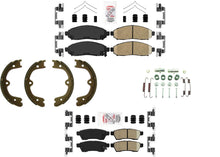 Front Rear AmeriBRAKES Pads Parking Shoes Springs For Nissan Frontier 2005-2015