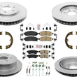 Front & Rear Coated Rotors & AmeriBRAKES Pads For Nissan Frontier 2005-2021