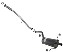 Sistema de escape con conjunto de silenciador y resonador medio para Subaru Forester 99-2002