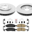 Front Coated Rotors & AmeriBRAKES Pads For Nissan Frontier 2005-2015