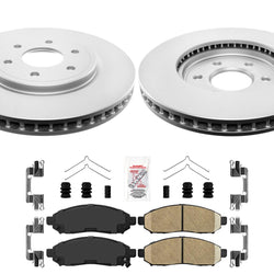 Front Coated Rotors & AmeriBRAKES Pads For Nissan Frontier 2005-2015