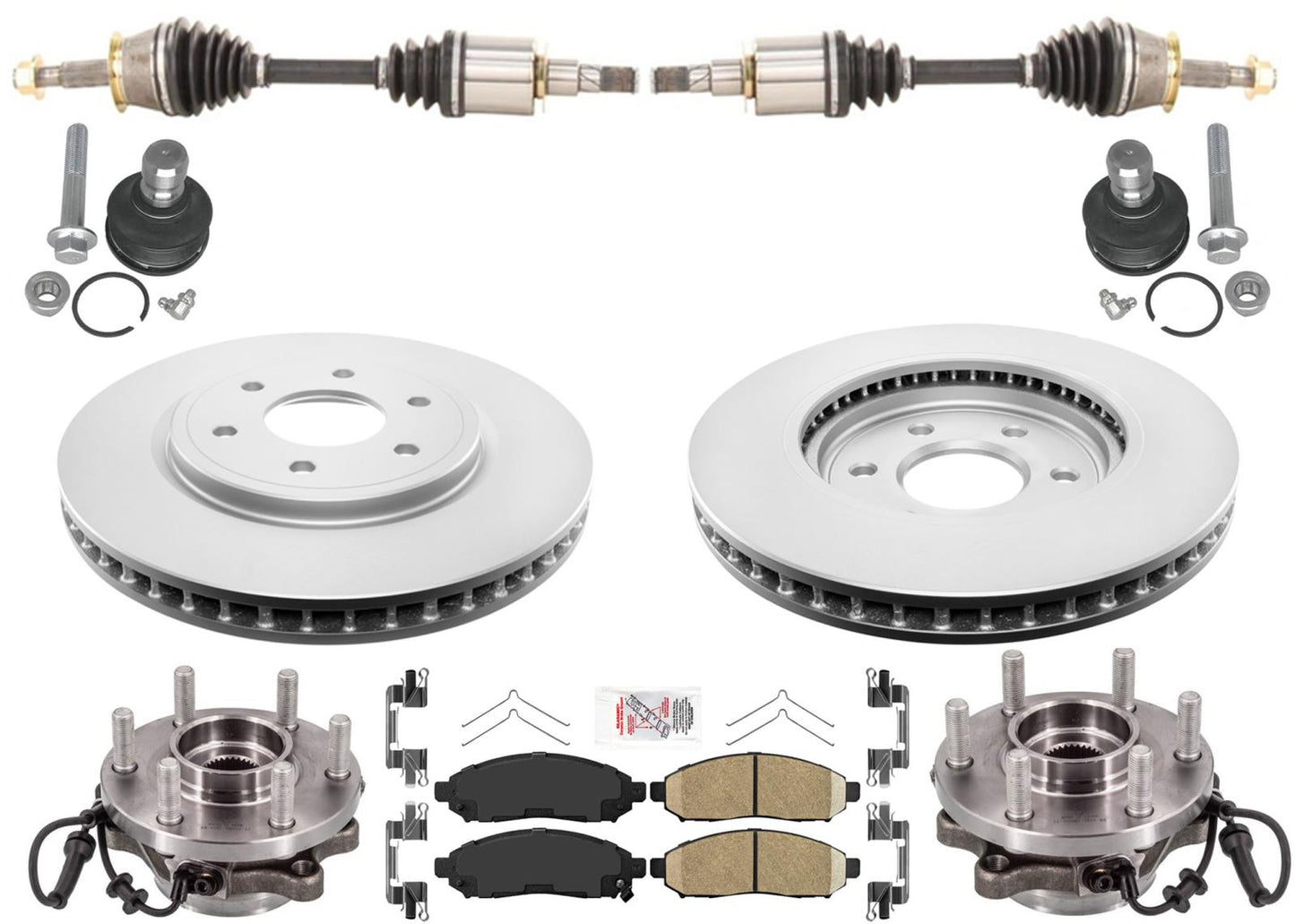 Ejes de eje de transmisión CV delantero para Nissan Frontier 05-19 Pathfinder Xterra 05-12