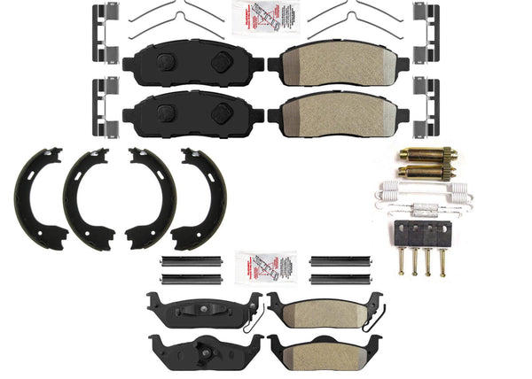 Performance AmeriBRAKES Pastillas de freno de disco Zapatas de freno de estacionamiento para Ford F150 2009