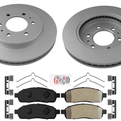 Front AmeriBRAKES Coated Disc Brake Rotors Pads for Ford F150 2009 6 Stud