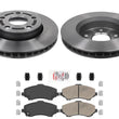 Front AmeriBRAKES Carbon Disc Brake Rotors Pads for Jeep Wrangler 2007-2017