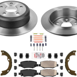 Rear AmeriBRAKES Carbon Disc Brake Rotors Pads for Jeep Wrangler 2007-2017