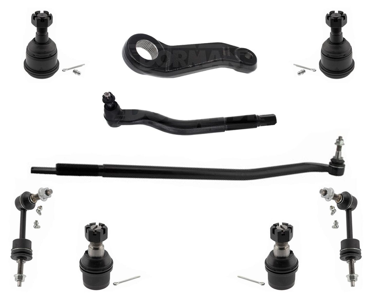 Drag Link Outer Tie Rods Pitman Arm Ball Joints Links For RAM 3500 4x4 2014-2022