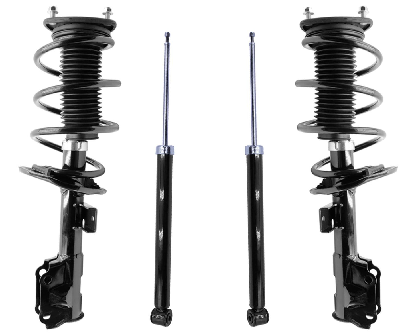 Conjunto de puntales completos delanteros izquierdo y derecho y amortiguadores traseros para Mazda 3 2014-2018