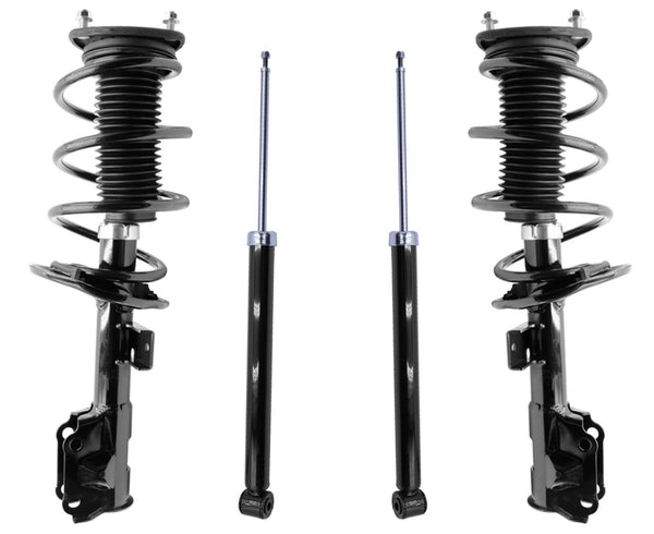 Front Left & Right Complete Struts Assembly & Rear Shocks For Mazda 3 2014-2018