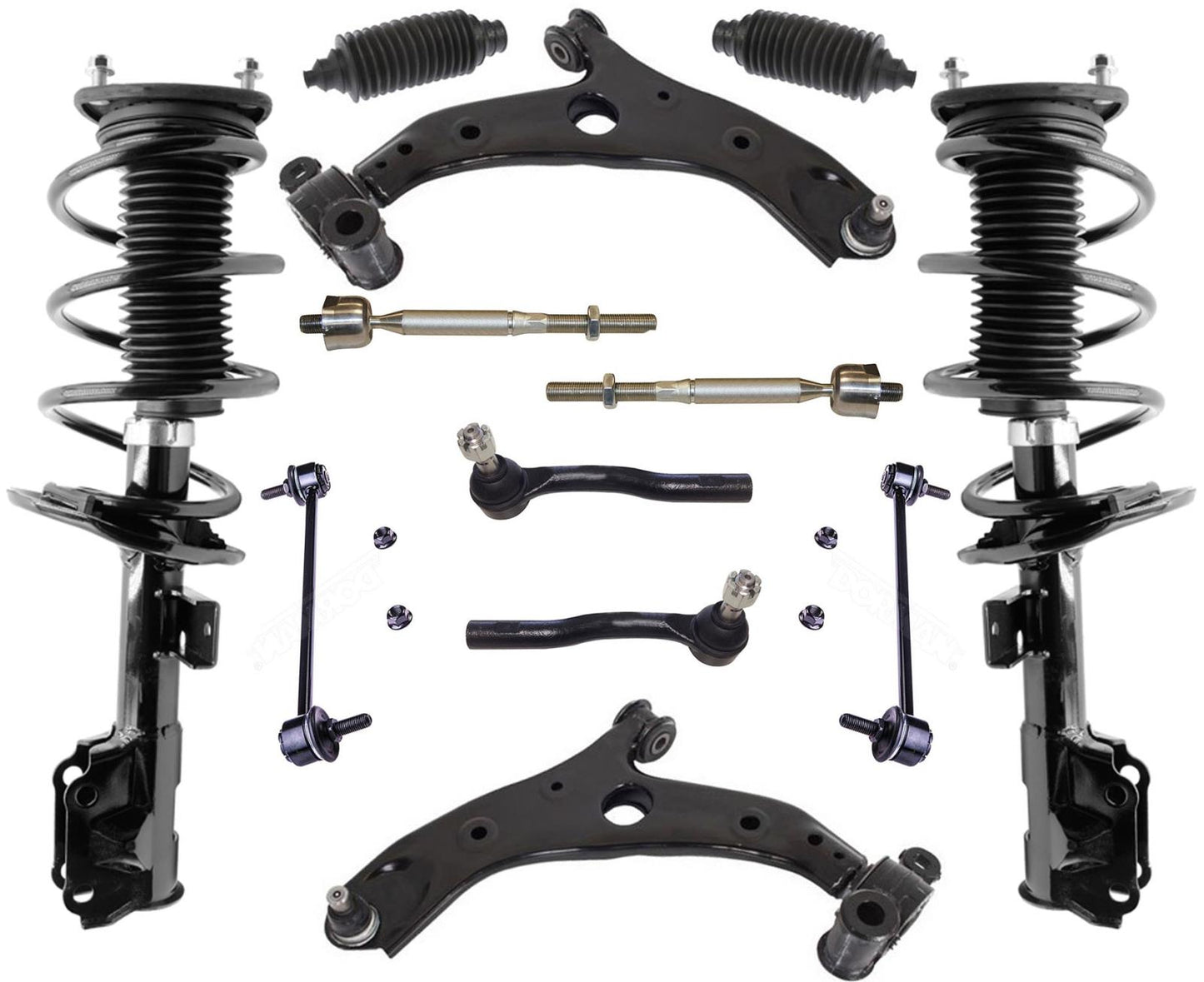 Puntales delanteros completos brazos de control inferiores tirantes y enlaces para Mazda 3 2014-2018