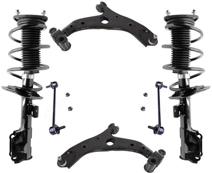 Front Complete Struts Assembly Lower Control Arms & Links For Mazda 3 2014-2018