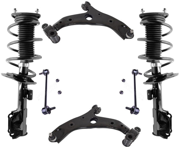 Front Complete Struts Assembly Lower Control Arms & Links For Mazda 3 2014-2018