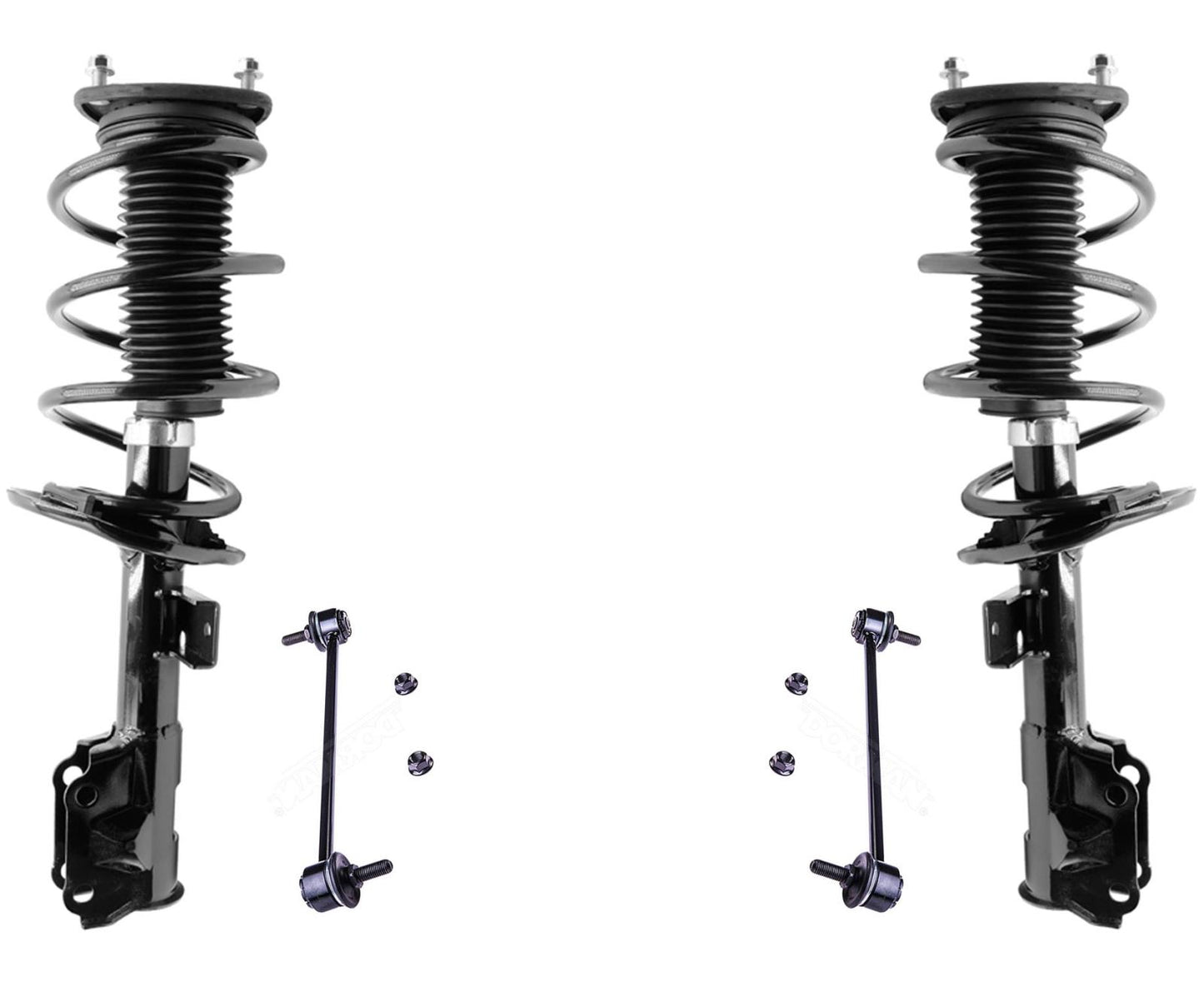 Front Complete Struts Assembly & Sway Bar Links For Mazda 3 2014-2018