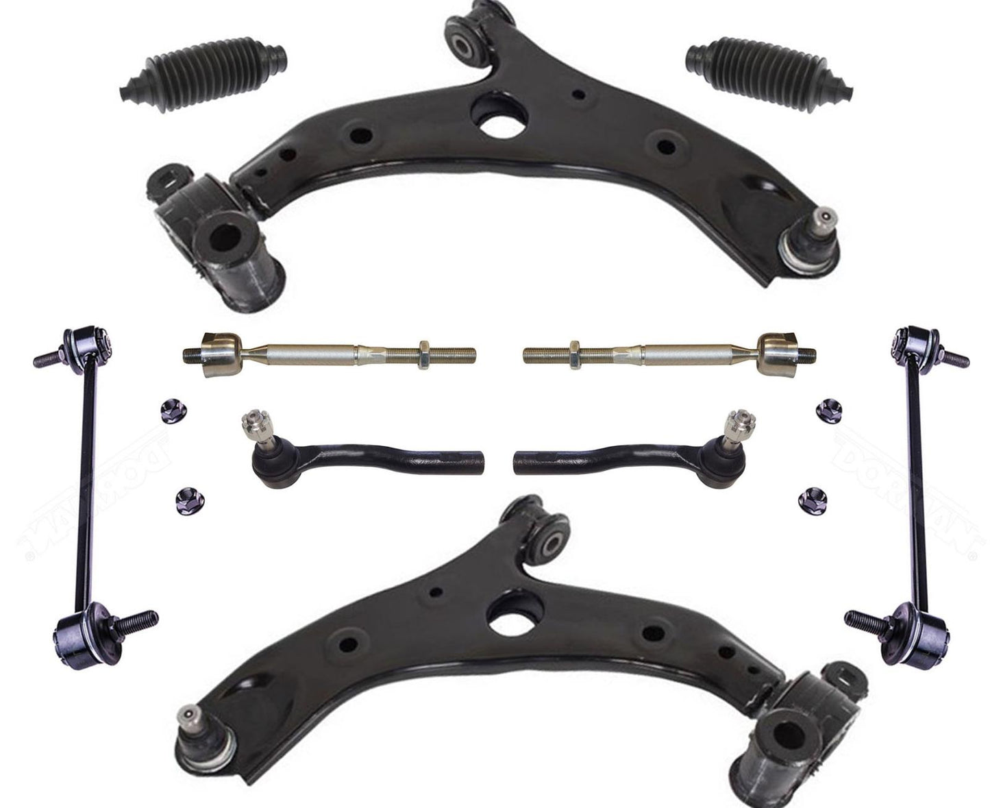 Barras de acoplamiento y enlaces de brazos de control inferiores delanteros para Mazda 3 y 3 Sport 2014-2018