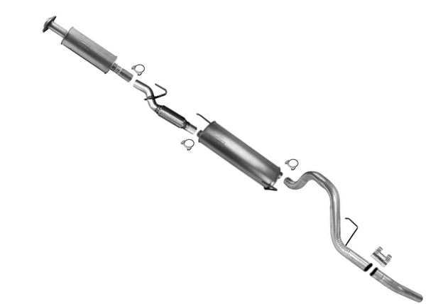 Sistema de escape de tubo de cola de silenciador resonador para F150 11-14 3.7L 145" distancia entre ejes