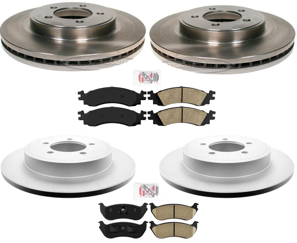 Front & Rear Rotors & Ceramic Pads 6Pc Kit For 2006-10 Ford Explorer Mountaineer