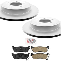 Rotores de freno de disco trasero y pastillas de cerámica para Ford Explorer Mountaineer 2006-2010