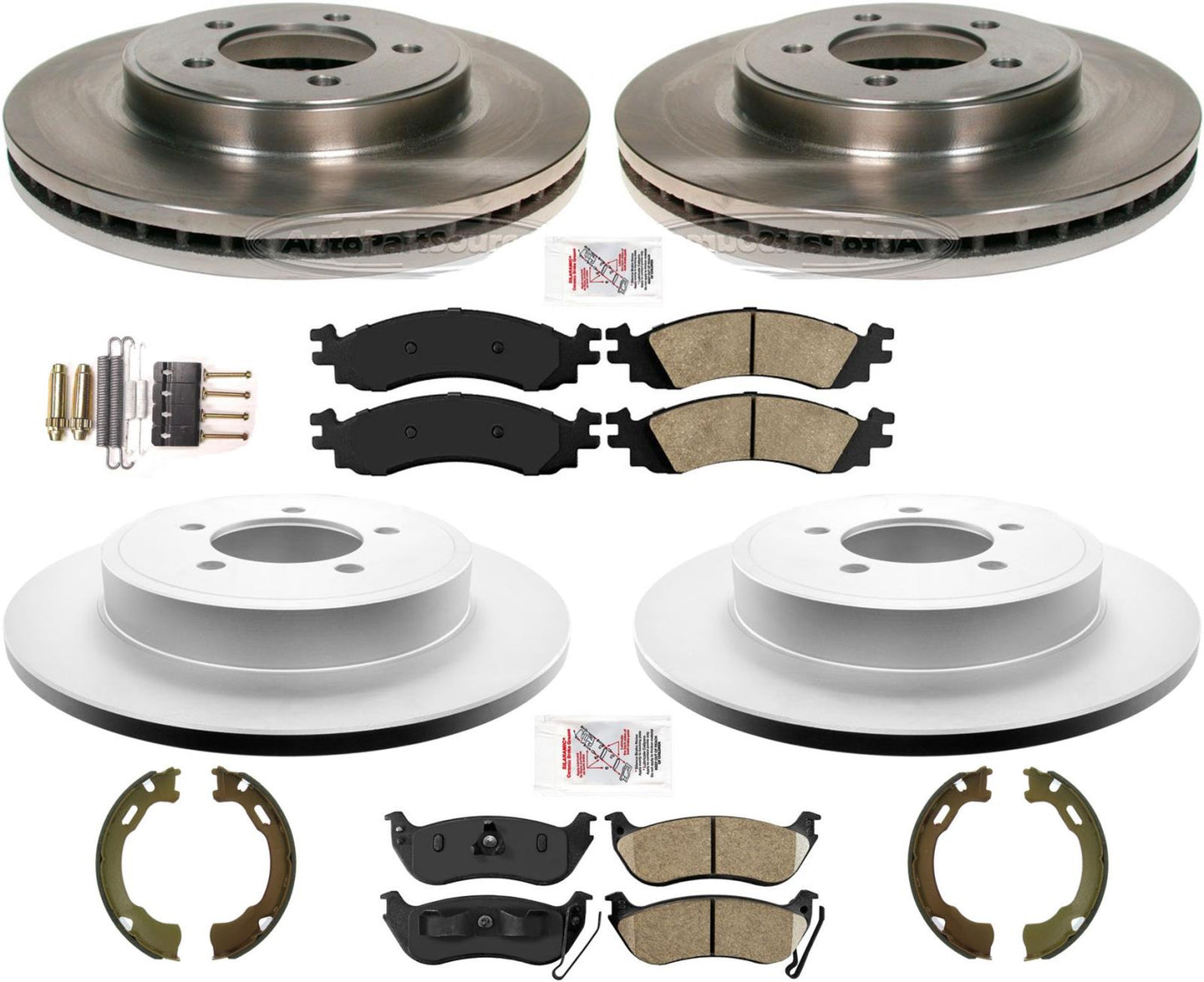 Zapatas de freno con pastillas de cerámica para rotores delanteros y traseros para Ford Explorer Mountaineer 06-10