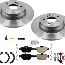 Rear High Performance Carbon For Mercedes Benz C250 12-2015 Solid Rotors 300MM