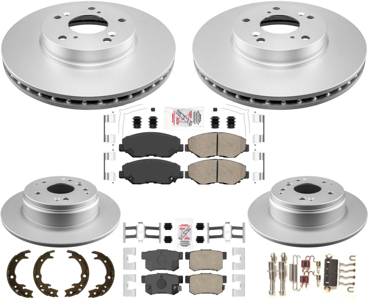 Performance Brake Disc Rotors Cer Pads Parking Shoes For Honda Element 2003-11 - Photo 1