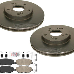 Front Performance Carbon Brake Disc Rotors Brake Pads For Honda Element 2003-11