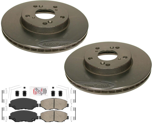 Front Performance Carbon Brake Disc Rotors Brake Pads For Honda Element 2003-11