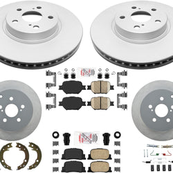 Rotores de disco de freno de rendimiento, almohadillas Cer, zapatos de estacionamiento para Scion tC 2005-2010