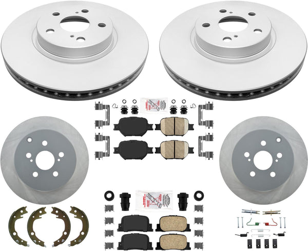 Rotores de disco de freno de rendimiento, almohadillas Cer, zapatos de estacionamiento para Scion tC 2005-2010