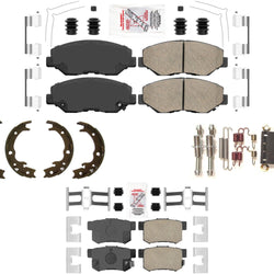 Frt & Rr AmeriPro Ceramic Disc Brake Pads Parking Shoes For Honda Element 03-11