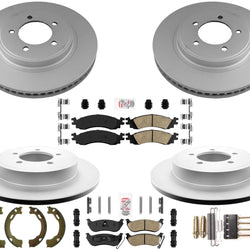 Performance Brake Rotors Ceramic Pads Parking Shoes For Ford Explorer 2006-2010