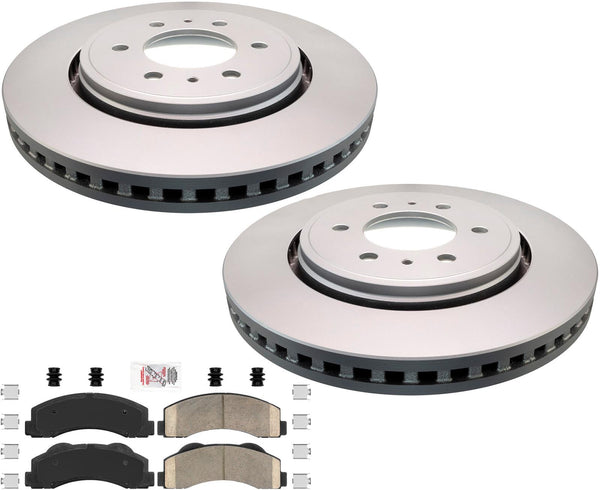 Front Performance Brake Rotors Ceramic Pads Hardware For Ford Expedition 10-17