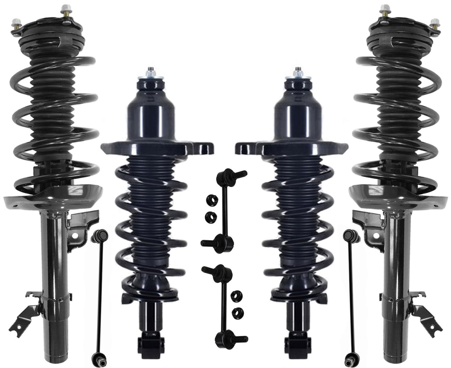 Front & Rear Complete Struts & Links For Honda Ridgeline 17-2023 All Wheel Drive