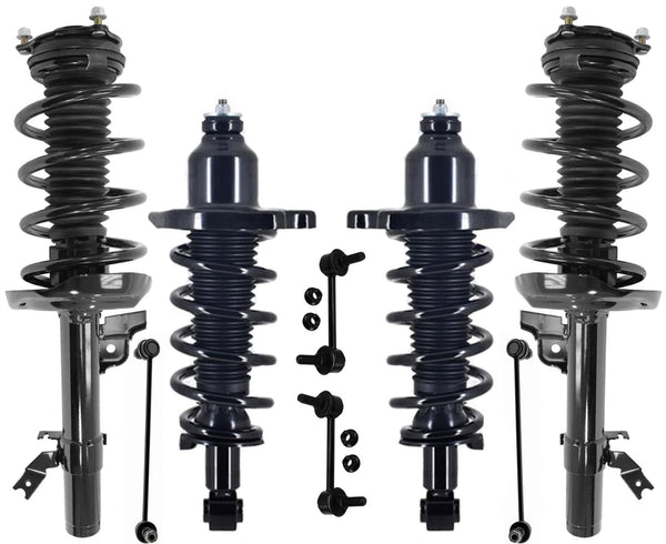 Front & Rear Complete Struts & Links For Honda Ridgeline 17-2023 All Wheel Drive