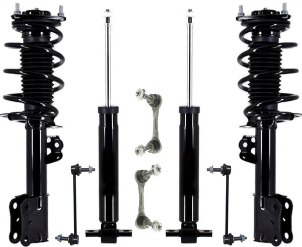 Front Struts Rear Shocks & Links For Mustang 5.0L 15-20 W/O Electronic Suspen.