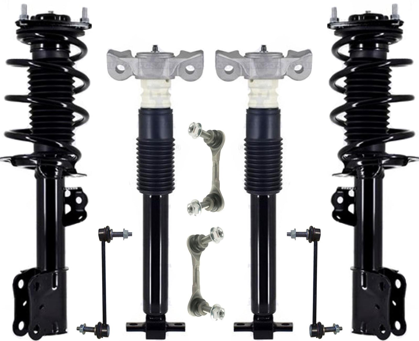 Puntales delanteros amortiguadores y enlaces completos para Mustang 5.0L 15-20 sin suspensión eléctrica