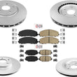 Front & Rear Coated Brake Rotors & Ceramic Pads For Town & Country 2012-2016