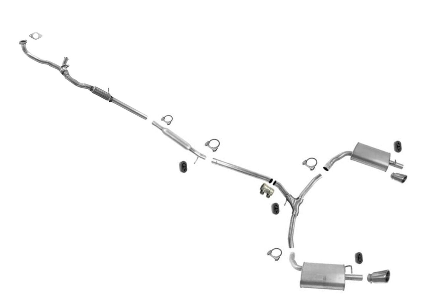 Tubo intermedio Y tubo y silenciadores para Ford Taurus 2013-2019 3.5L aspiración natural