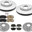 Front and Rear Brake Rotor & Ceramic Brake Pads for Hyundai Tiburon 2.0L 03-2008