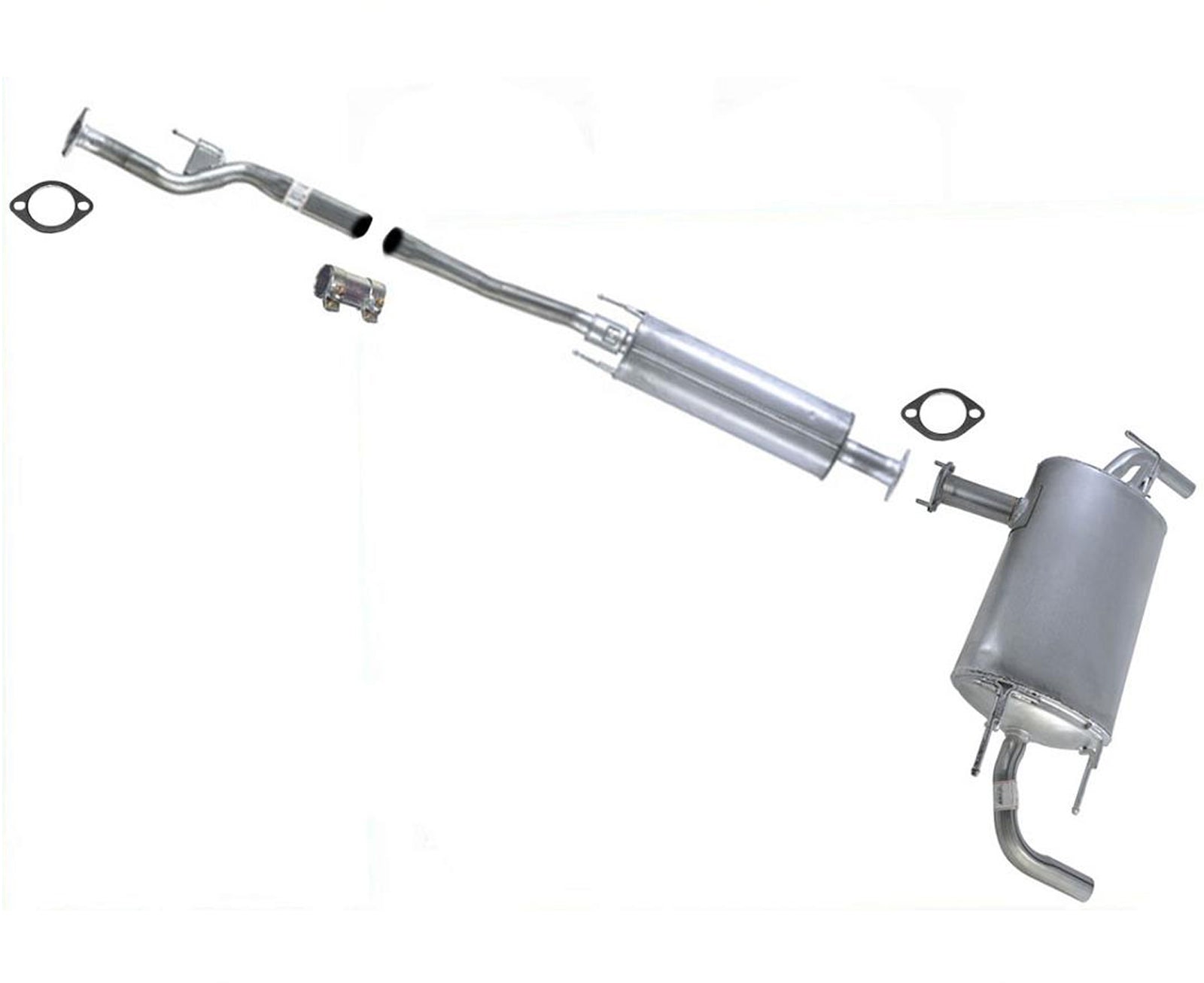 Exhaust Middle Resonator & Rear Muffler For Nissan Altima 2008-2013 2 Door Coupe