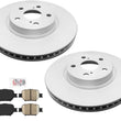 For 02-05 Toyota Celica GT & GTS Front Coated Brake Rotors & Ceramic Brake Pads